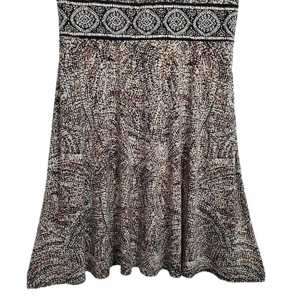 Coldwater Creek Size 18W Dress Geometric Print Flowy Jersey Knit A-line Stretch - Picture 7 of 9